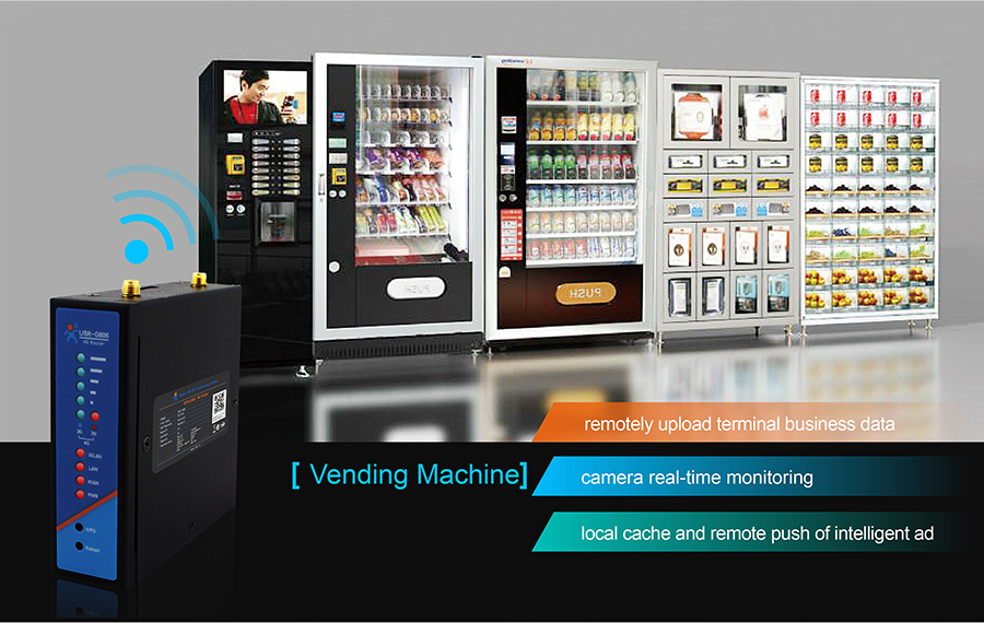 Solution for vending machine system via USRIOT 4G router USR-G806