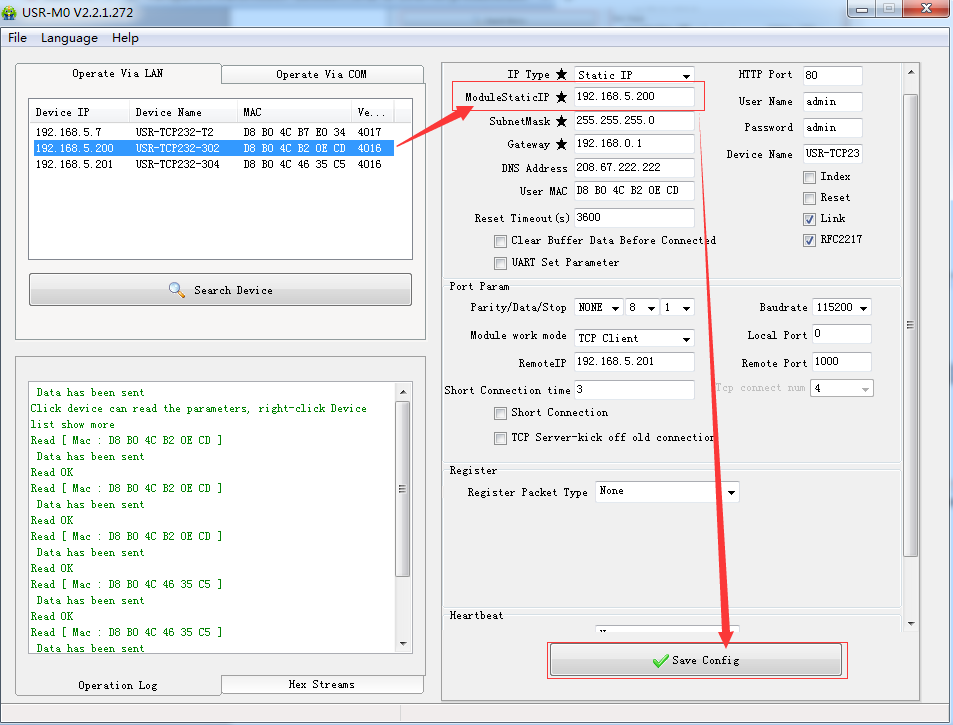 Serial to Ethernet Converters-Configure IP address