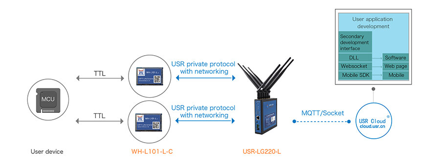 LoRa Module: Provide MQTT/Socket protocol and support Cloud development