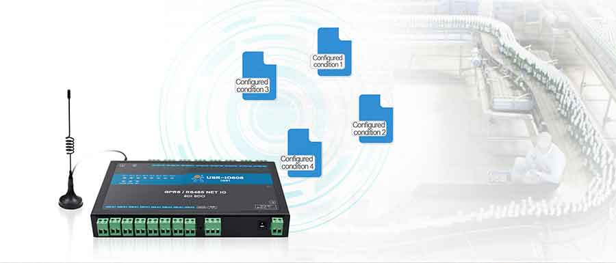  conditional control, features, 8-way network IO controller USR-IO808-GR