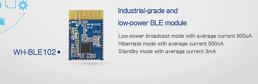 WH-BLE102 is low-power and industrial-grade BLE module with various functions