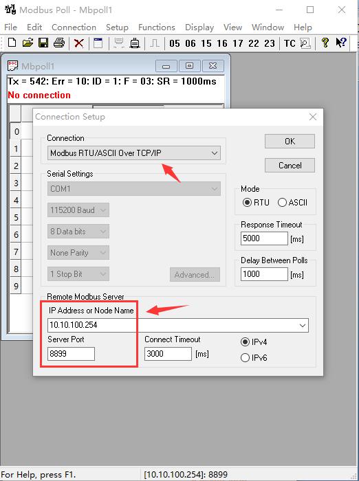 Wi-Fi Series modbus RTU to modbus TCP, save and restart module