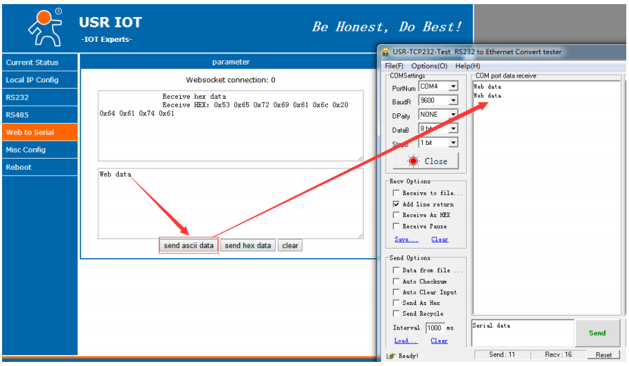 web to serial