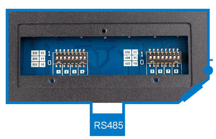 RS485 dial switch dial to 11