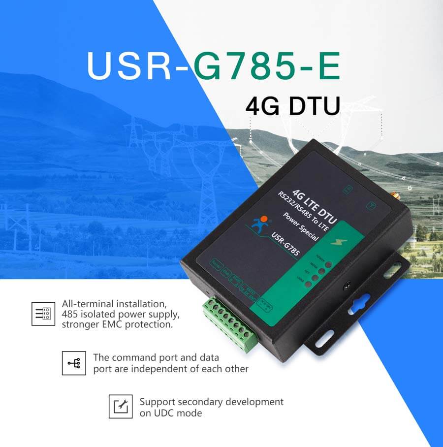 USR-G785 is an industrial wireless data transmission terminal