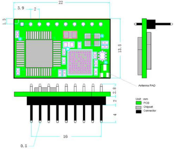 USR-WIFI232-T size