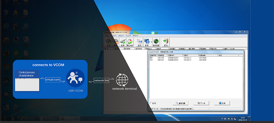 USR-N540, Serial to IP Converters: Virtual Com Software