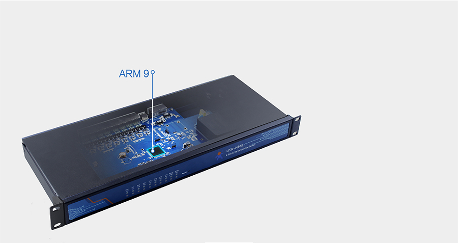 industrial 8 serial port ethernet converter USR-N668: ARM9 solution,64MB built-in RAM, 16MB Flash, high speed