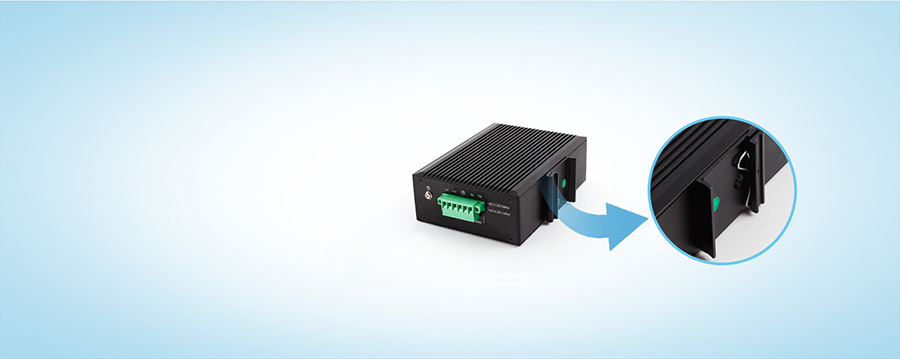 Ethernet switch USR-SDR050 function: DIN-Rail Mounting