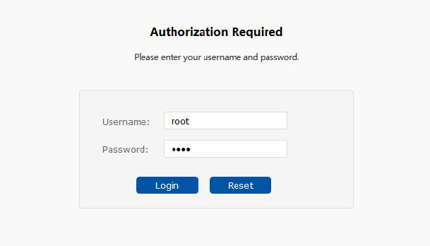 login webpage