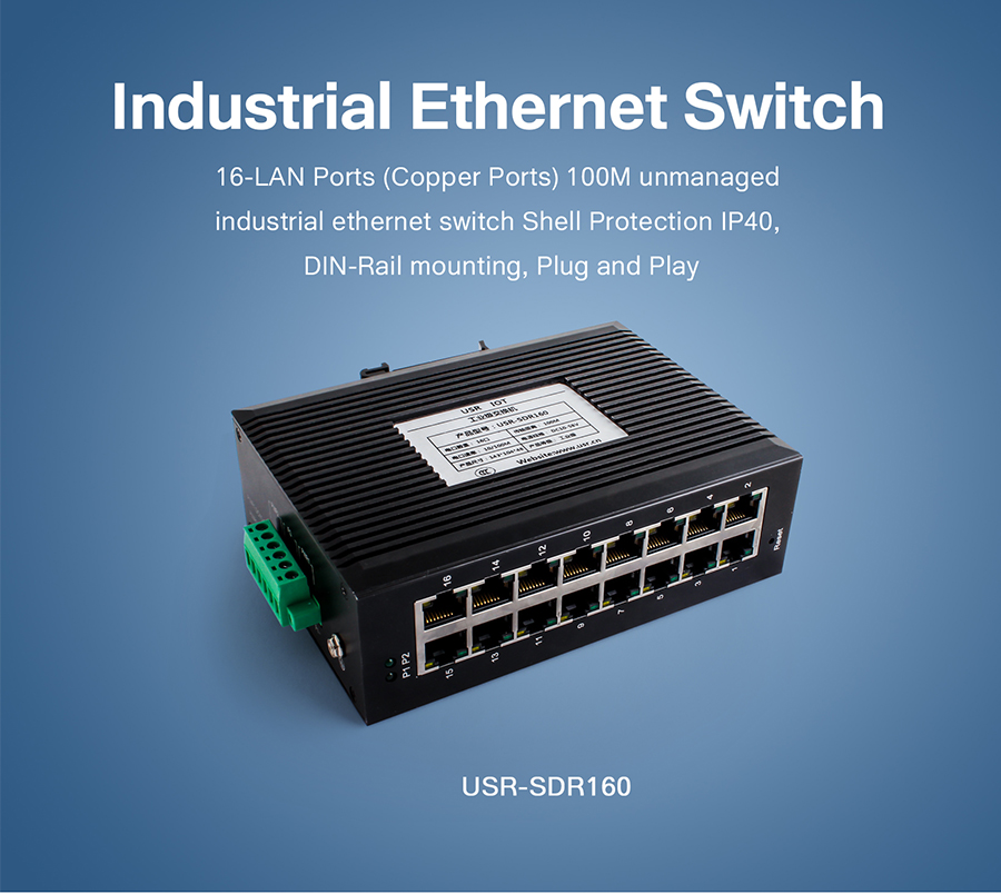 Industrial Unmanaged 16 Port Ethernet Switches