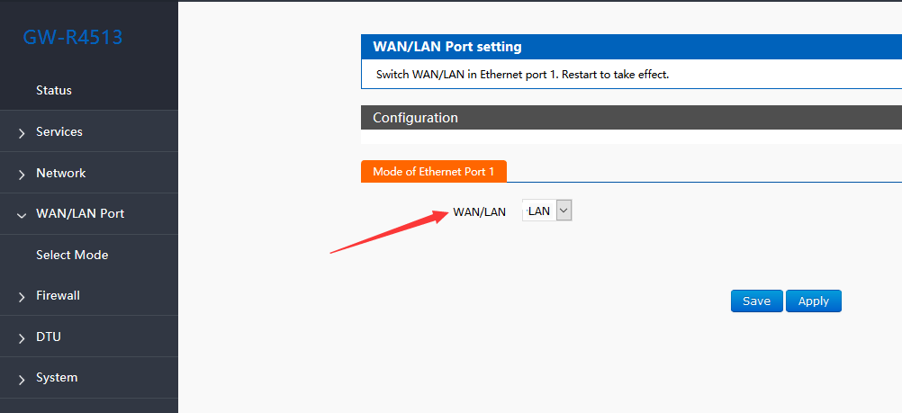  two Ethernet port work as LAN port