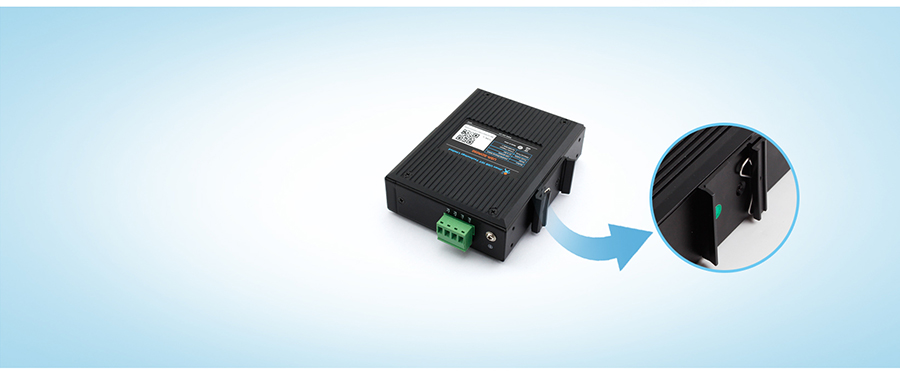 industrial swith SDR-050-L supports DIN-Rail Mounting