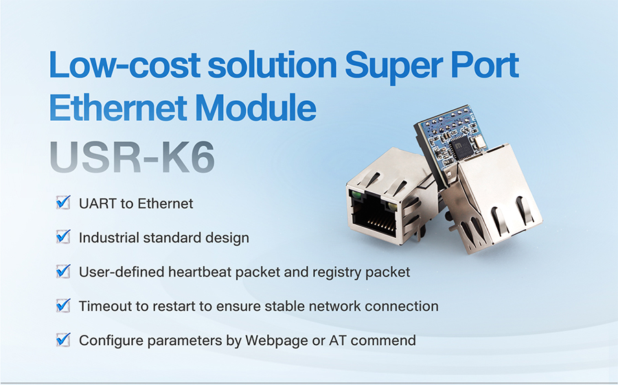 super port ethernet module USR-K6