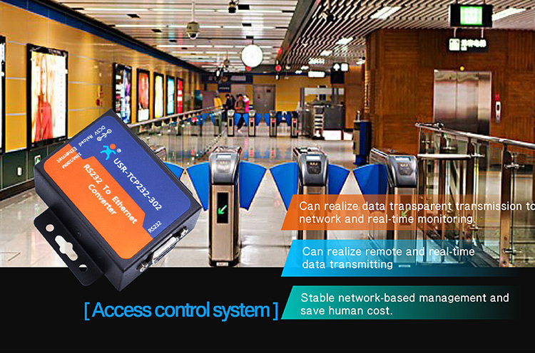 Applications of serial to Ethernet Converter: Access control system