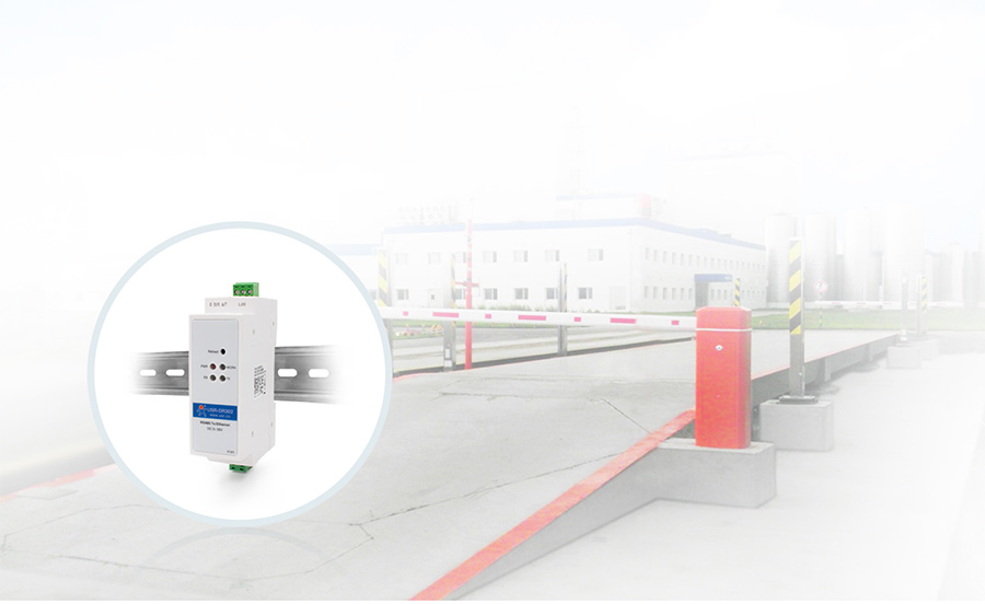 DIN-rail RS485 serial to Ethernet converter: Unattended Weighing