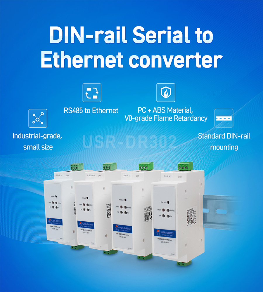 Tiny size serial to Ethernet converter