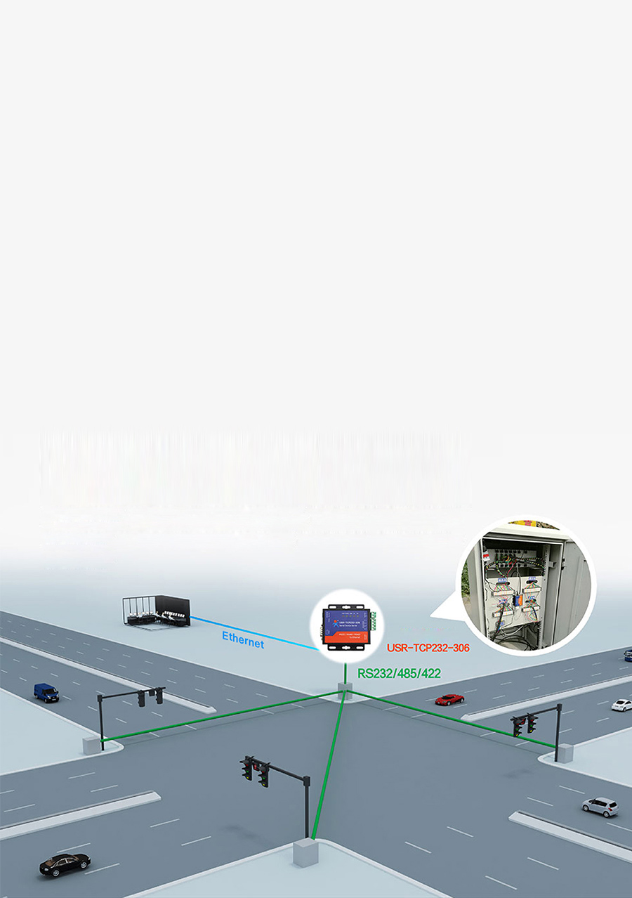 Application Field of Ethernet to serial converters: Traffic Lights Management System