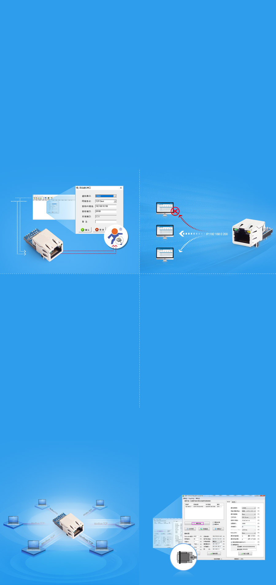 USR-K7 supports Virtual COM