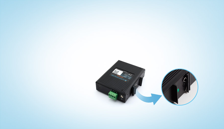 industrial swith SDR-050-L supports DIN-Rail Mounting