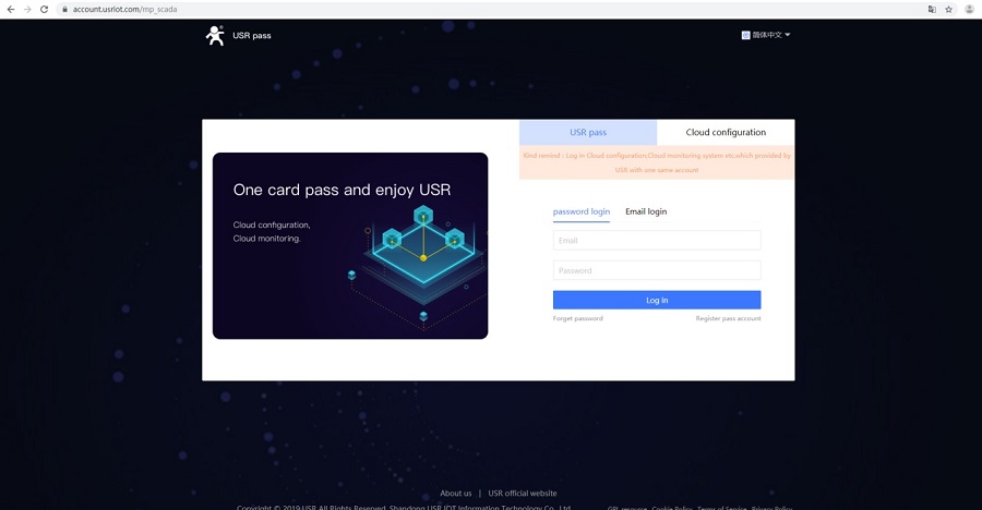 Gsm module GM3 connects to USR Cloud: USR-Cloud: https://mp.usriot.com