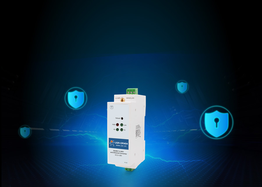 WIFI serial device server USR-DR404 with Hardware Protection function