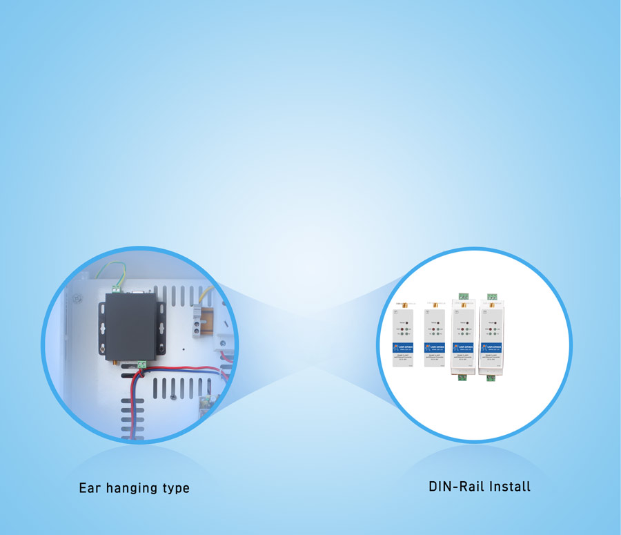 WIFI serial device server USR-DR404 with DIN-Rail Installation design