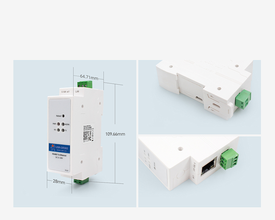 DIN-Rail RS485 serial to Ethernet converter can identity Heartbeat Packet