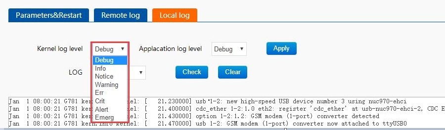 basic setup interface 