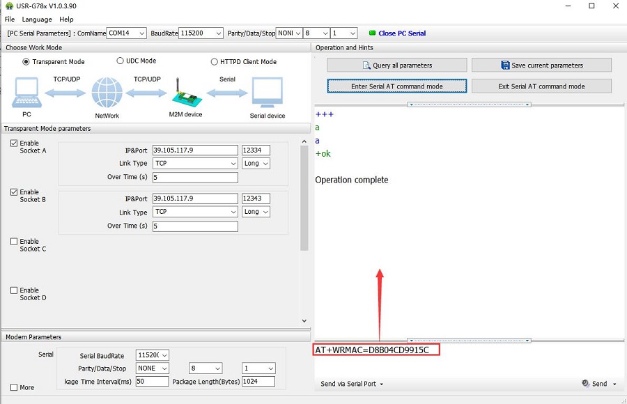 Enter the configuration state and write the MAC address of above picture shown