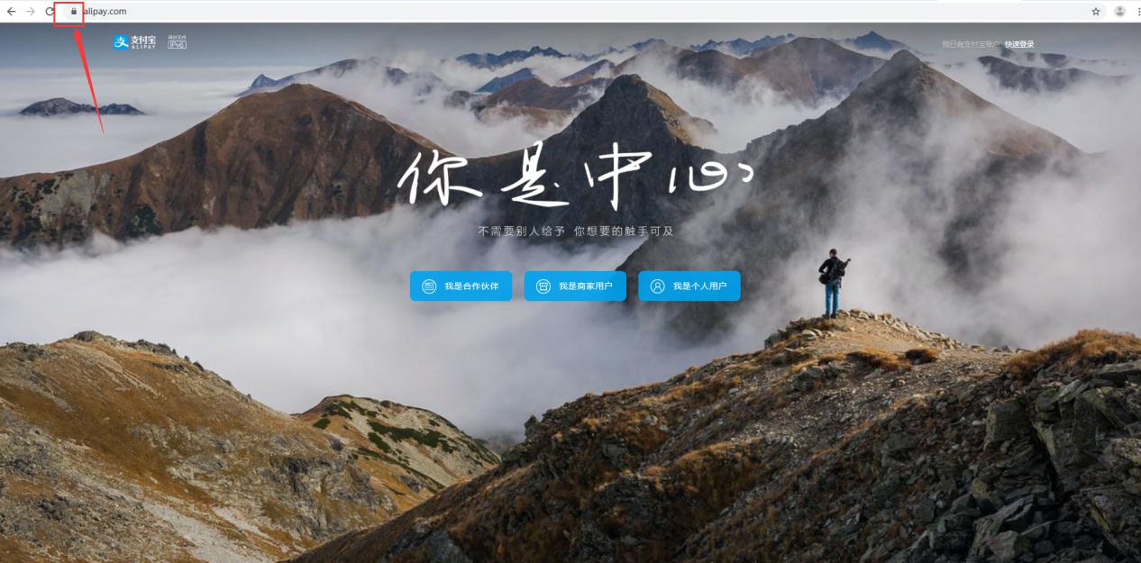 https://www.alipay.com/ login page