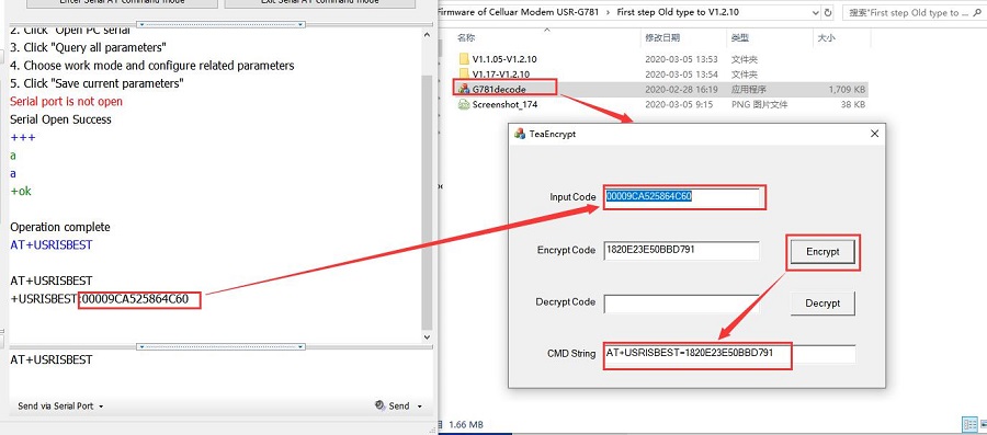 Open decode software copy the password code to the blank and produced a new string: