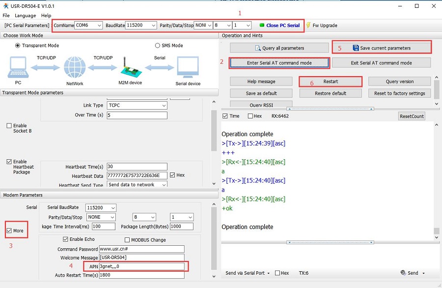 Cellular Modem USR-DR504 cannot Connect to the Network: set the APN address