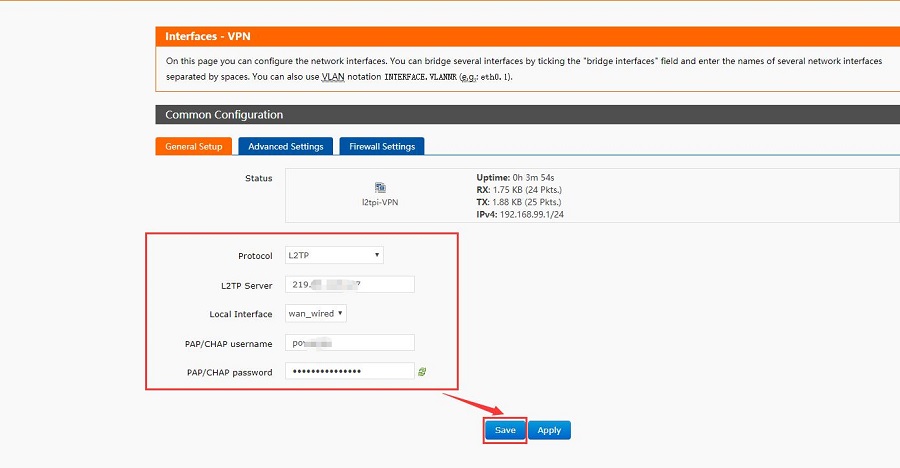 Parameter settings in G806