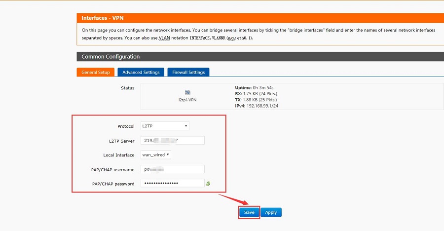 Parameter settings in G806