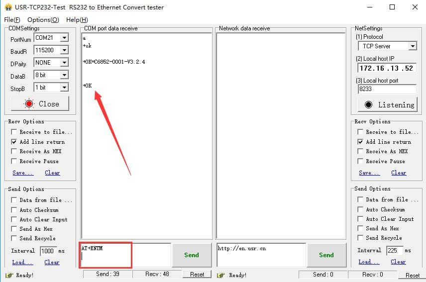 USR-TCP232-Tester