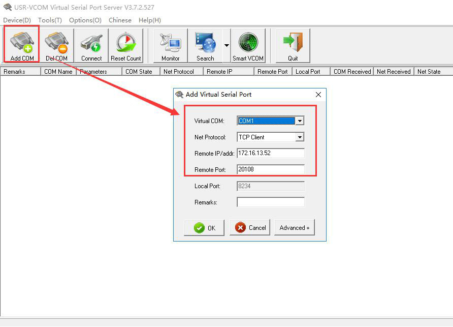 USR-TCP232-302 Cannot Work with USR-VCOM