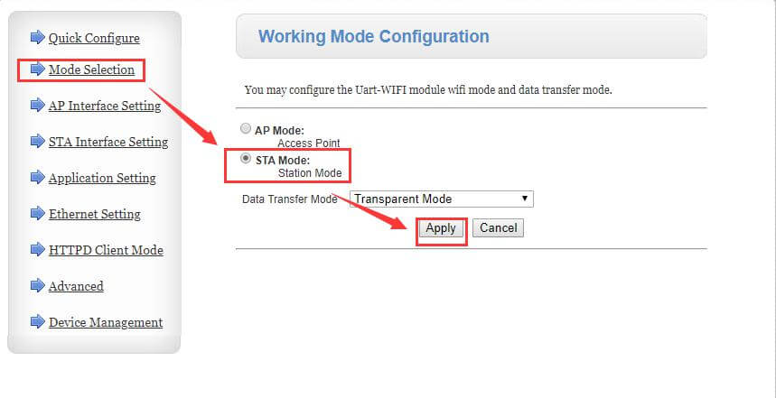 After the cloud platform configuration is complete, configure the W610 parameters.