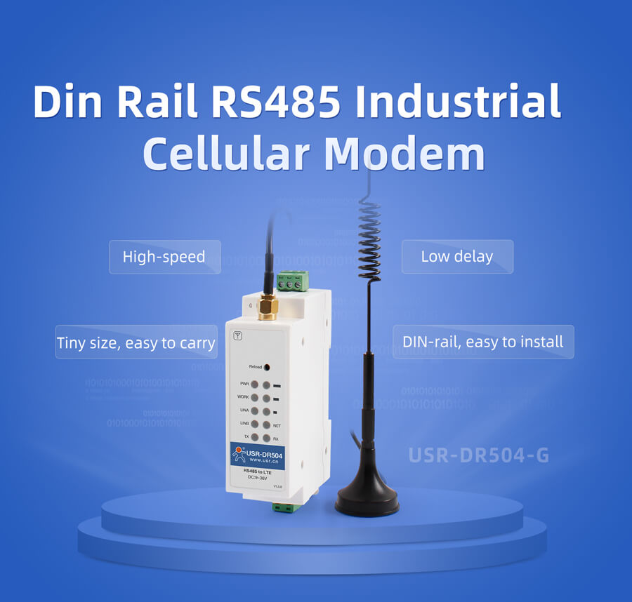 Din rail industrial modems USR-DR504-G