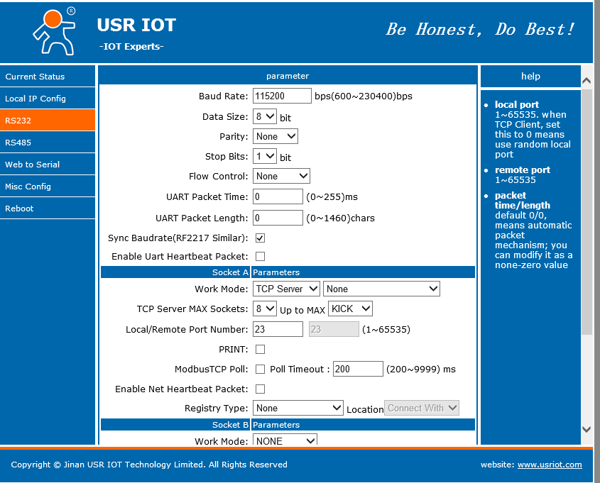 "Webpage Setting" Method of Serial to Ethernet Converters