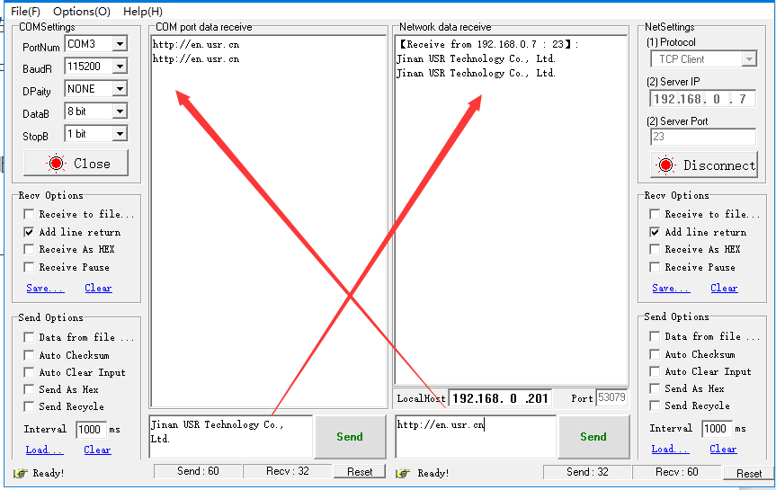 How to configure the serial to Ethernet converters