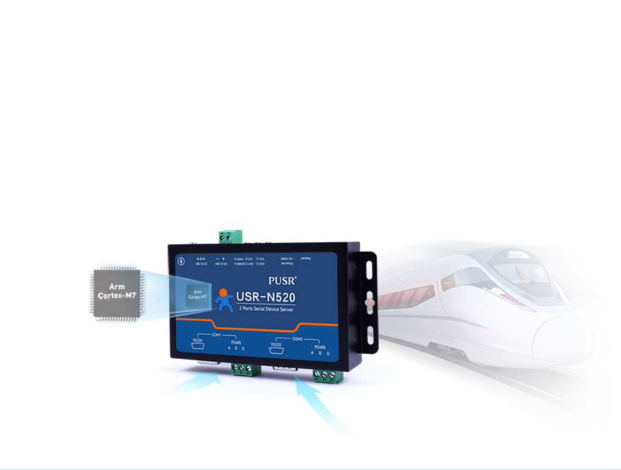 Crotex-M7, 2-port serial to Ethernet converter/serial port to ethernet converter USR-N520-h7
