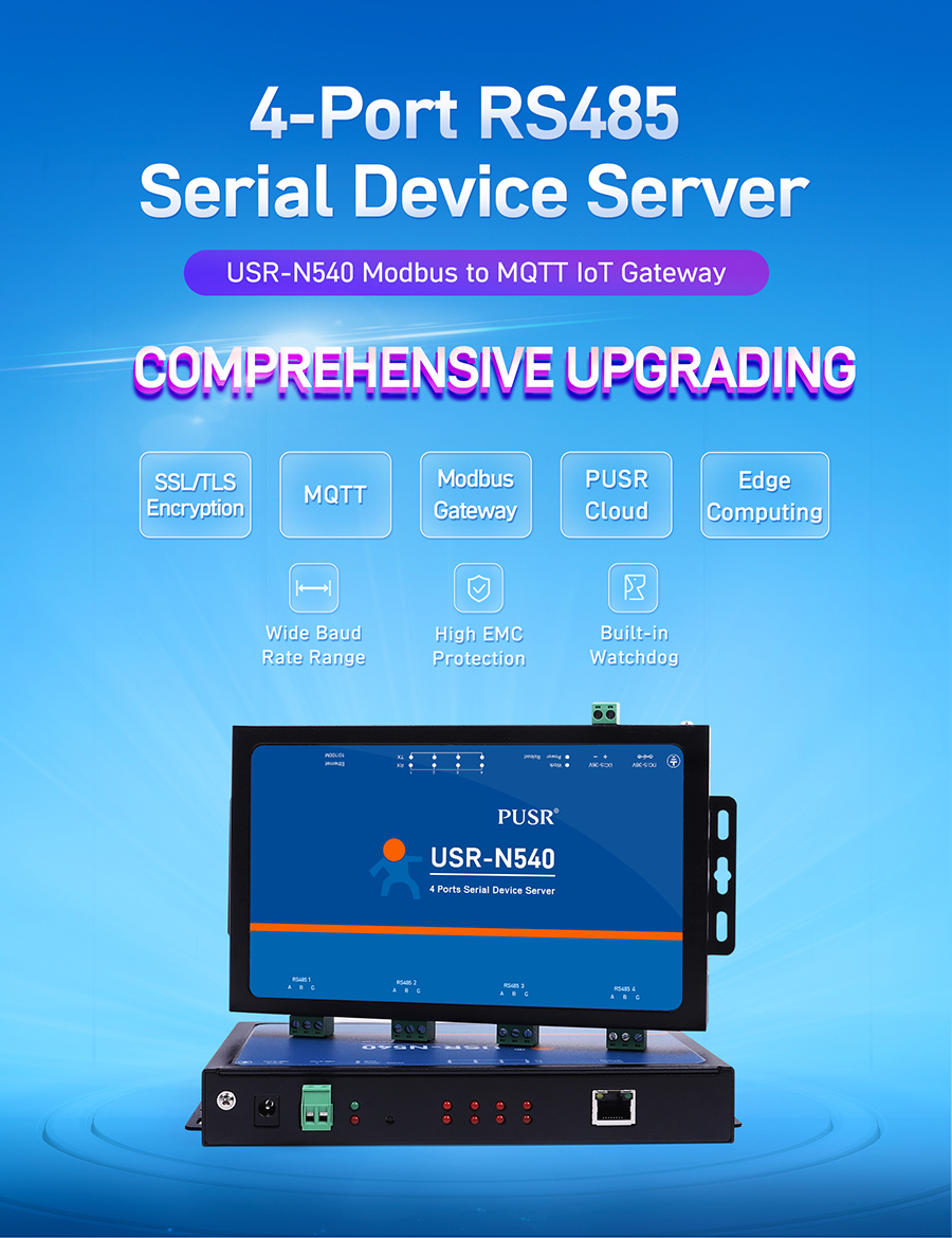 4-port RS485 Serial Device Server