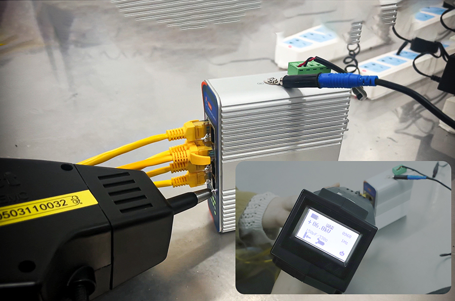 Lightning protection test for industrial-grade switches, which can achieve normal operation under 6000V lightning or surge voltage